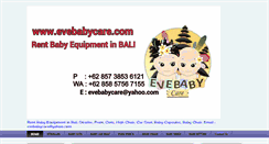 Desktop Screenshot of evebabycare.com