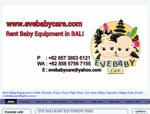 Tablet Screenshot of evebabycare.com